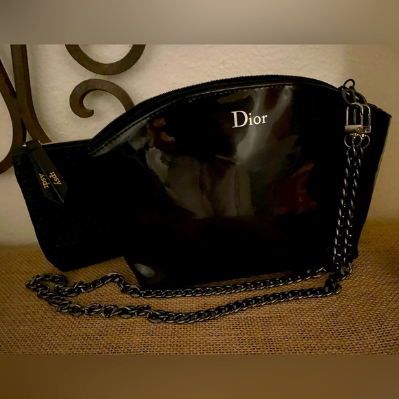 Authentic Dior Beauty bag/ new gunmetal, Crossbody chain with additional pouch - Picture 14 of 14